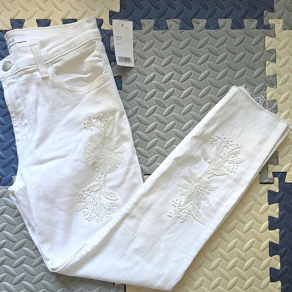 J Brand 835 Embellished Crop Skinny Jeans in Estella Sz 28
